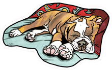 Load image into Gallery viewer, ST297: Bulldog Sticker - Pack of 12
