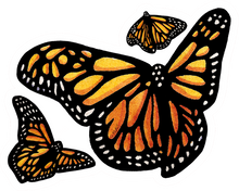 Load image into Gallery viewer, ST326: Monarch Butterflies Sticker - Pack of 12
