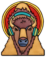 Load image into Gallery viewer, ST387 Buffalo Beats Sticker - Pack of 12

