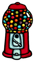 Load image into Gallery viewer, ST391: Gumball Machine Sticker - Pack of 12
