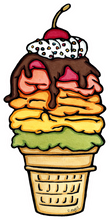 Load image into Gallery viewer, ST393: Ice Cream Cone Sticker - Pack of 12
