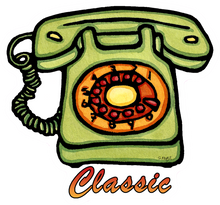 Load image into Gallery viewer, ST394: Telephone Sticker - Pack of 12
