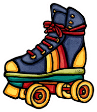 Load image into Gallery viewer, ST396: Roller Skate Sticker - Pack of 12
