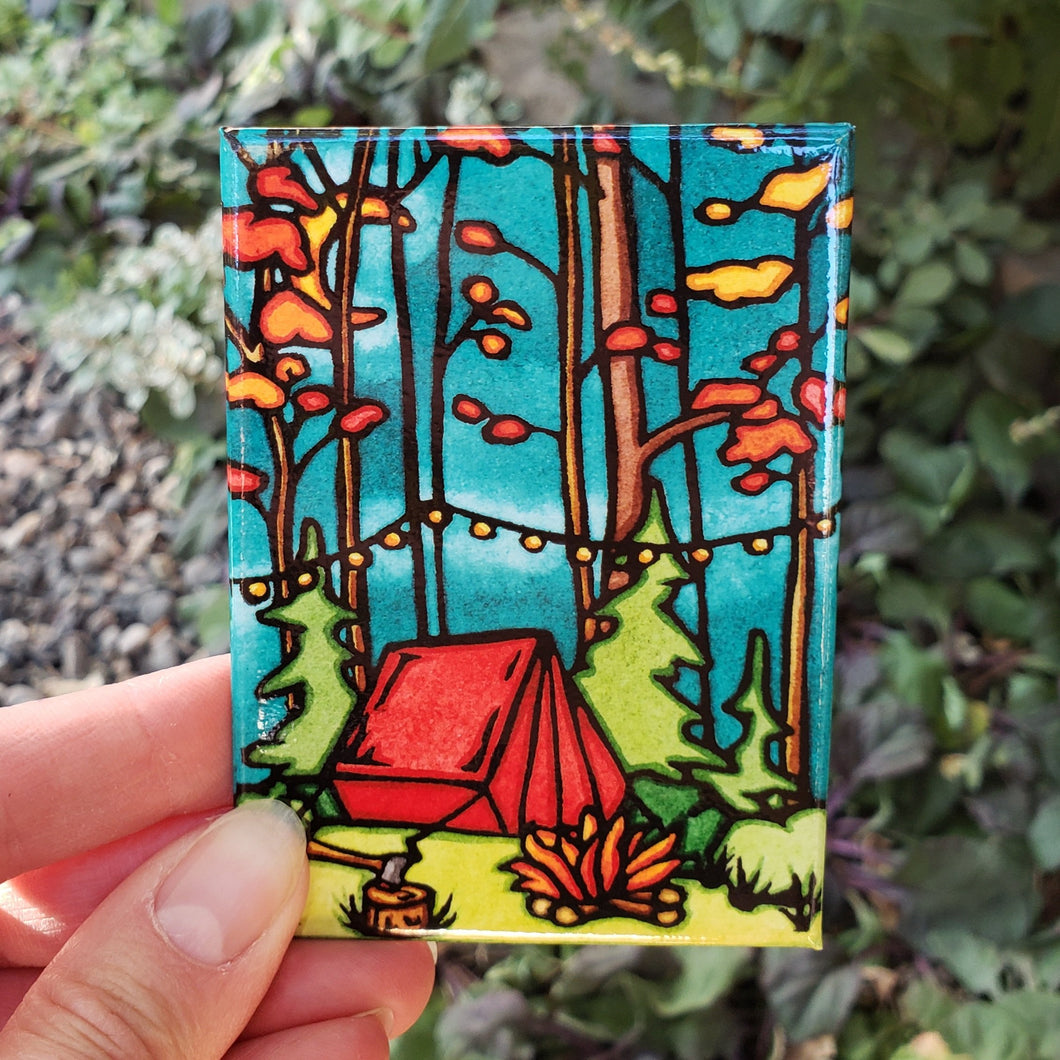 Camping Tent Magnet - Set of 6