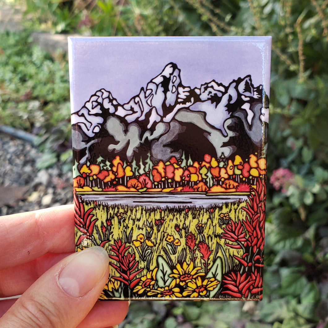Teton Mountains Magnet - Set of 6