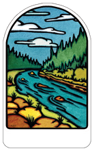Load image into Gallery viewer, Name Dropped Sticker - QTY 250: River
