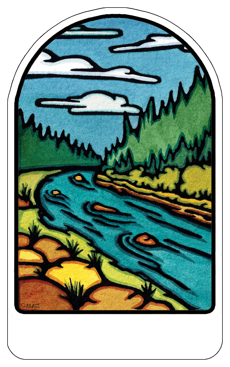 Name Dropped Sticker - QTY 250: River