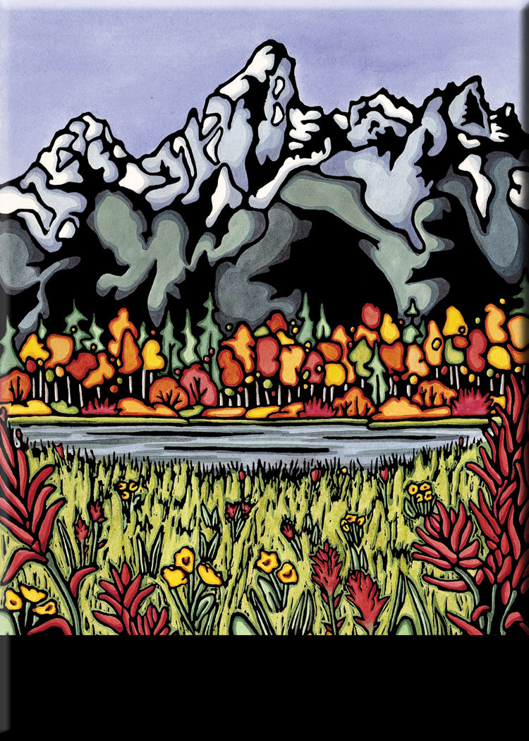 Name Dropped Magnet - Autumn Mountains