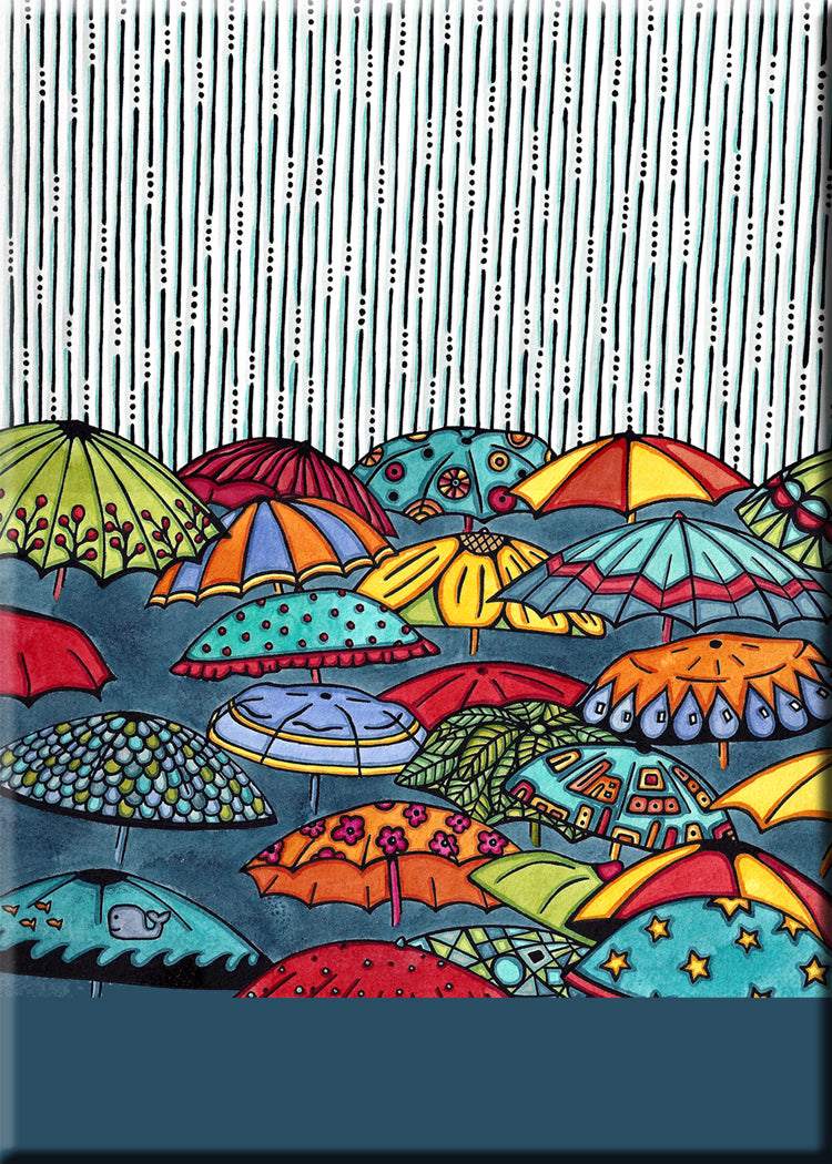 Name Dropped Magnet - Umbrellas