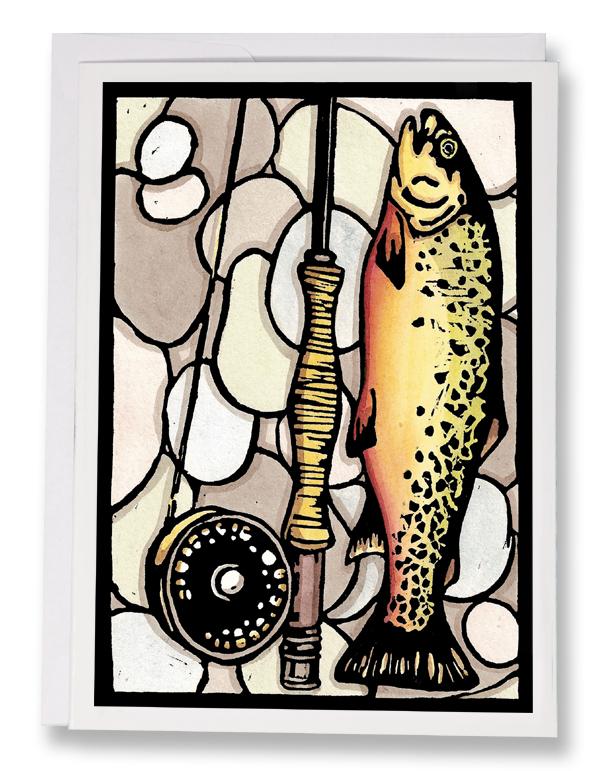 SA002: Big Catch Fish - Sarah Angst Art Greeting Cards, Giclee Prints, Jewelry, More