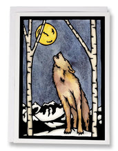 Load image into Gallery viewer, SA003: Wolf - Sarah Angst Art Greeting Cards, Giclee Prints, Jewelry, More
