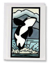 Load image into Gallery viewer, SA009: Orca - Sarah Angst Art Greeting Cards, Giclee Prints, Jewelry, More
