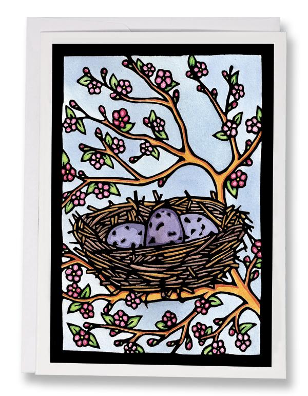 SA010: Nest - Sarah Angst Art Greeting Cards, Giclee Prints, Jewelry, More