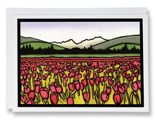 Load image into Gallery viewer, SA037: Field of Tulips - Sarah Angst Art Greeting Cards, Giclee Prints, Jewelry, More
