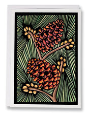 Load image into Gallery viewer, SA046: Pine Cones - Sarah Angst Art Greeting Cards, Giclee Prints, Jewelry, More

