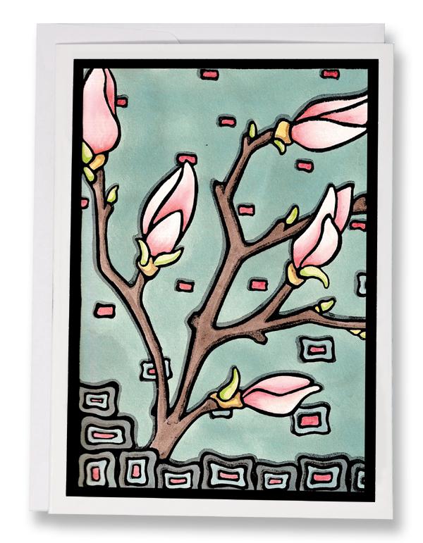 SA047: Magnolia - Sarah Angst Art Greeting Cards, Giclee Prints, Jewelry, More