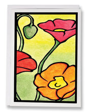 Load image into Gallery viewer, SA048: Poppies - Sarah Angst Art Greeting Cards, Giclee Prints, Jewelry, More
