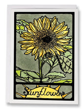 Load image into Gallery viewer, SA051: Sunflower - Sarah Angst Art Greeting Cards, Giclee Prints, Jewelry, More
