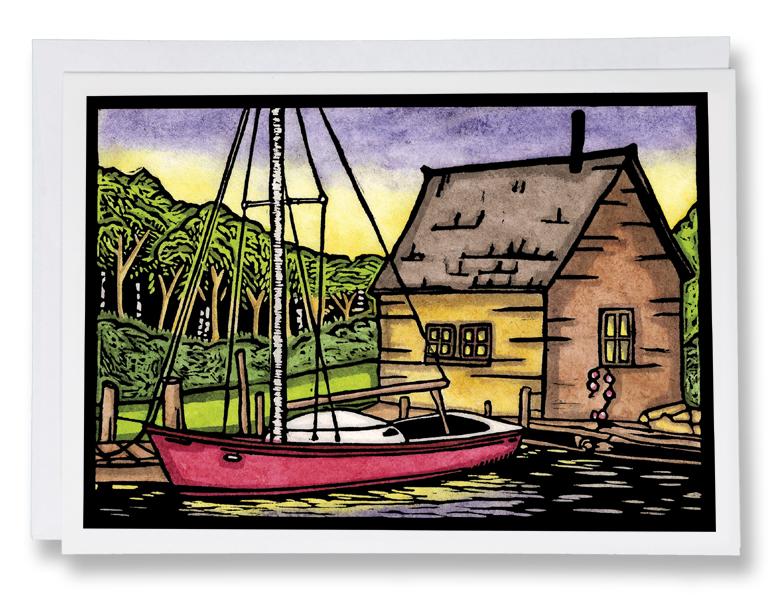 SA060: Waiting to Sail - Sarah Angst Art Greeting Cards, Giclee Prints, Jewelry, More