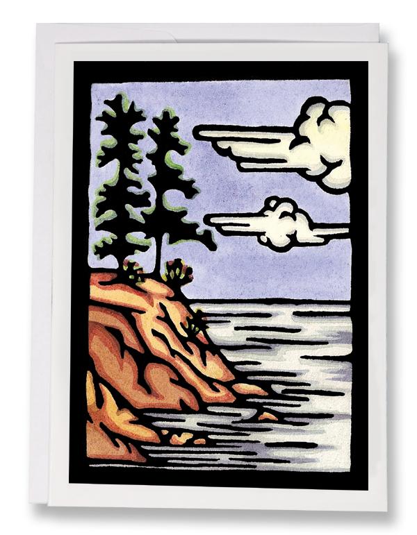 SA062: Rocky Shore - Sarah Angst Art Greeting Cards, Giclee Prints, Jewelry, More