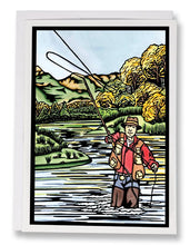 Load image into Gallery viewer, SA067: Fly Fishing - Sarah Angst Art Greeting Cards, Giclee Prints, Jewelry, More

