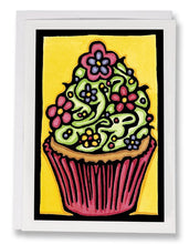 Load image into Gallery viewer, SA079: Cupcake - Sarah Angst Art Greeting Cards, Giclee Prints, Jewelry, More
