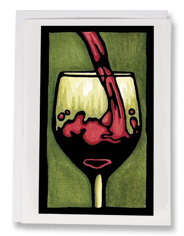 SA080: Pour Me Another - Sarah Angst Art Greeting Cards, Giclee Prints, Jewelry, More
