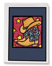Load image into Gallery viewer, SA082: Cowboy Up - Sarah Angst Art Greeting Cards, Giclee Prints, Jewelry, More
