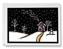 Load image into Gallery viewer, SA090: In for the Night - Sarah Angst Art Greeting Cards, Giclee Prints, Jewelry, More
