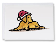 Load image into Gallery viewer, SA093: Santa&#39;s Pup - Sarah Angst Art Greeting Cards, Giclee Prints, Jewelry, More
