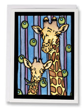 Load image into Gallery viewer, SA141: Giraffes - Sarah Angst Art Greeting Cards, Giclee Prints, Jewelry, More
