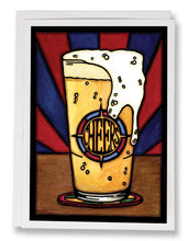 Load image into Gallery viewer, SA153: Cheers Beer - Sarah Angst Art Greeting Cards, Giclee Prints, Jewelry, More
