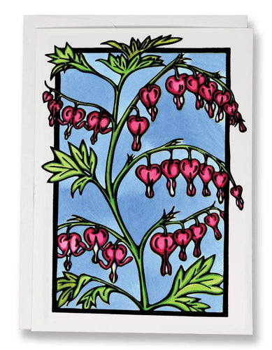 SA166: Bleeding Hearts - Sarah Angst Art Greeting Cards, Giclee Prints, Jewelry, More