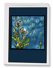Load image into Gallery viewer, SA169: Dandelion - Sarah Angst Art Greeting Cards, Giclee Prints, Jewelry, More

