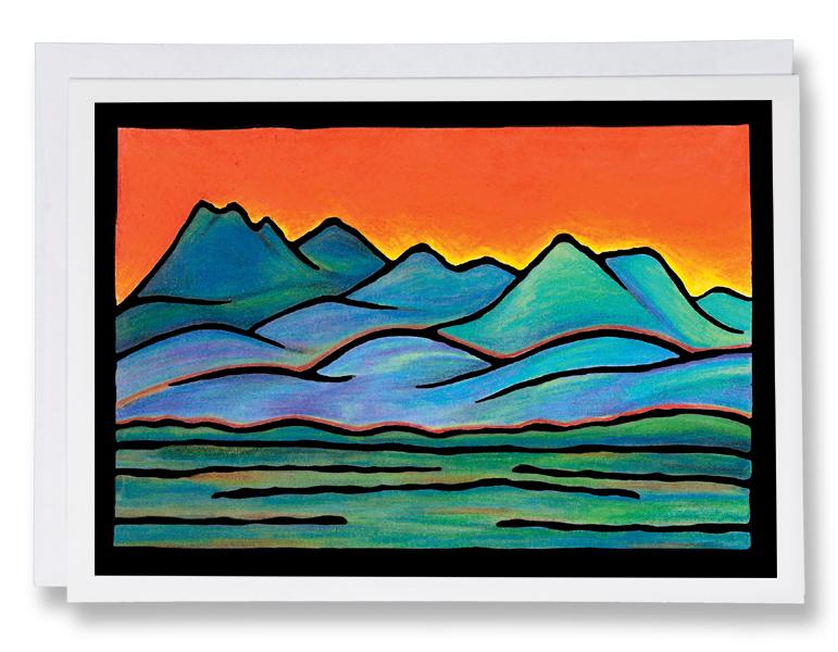 SA175: Blue Mountains - Sarah Angst Art Greeting Cards, Giclee Prints, Jewelry, More