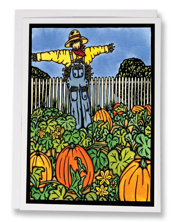 SA176: Pumpkin Patch - Sarah Angst Art Greeting Cards, Giclee Prints, Jewelry, More