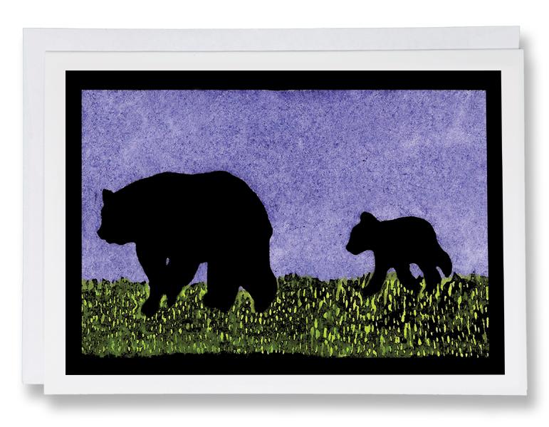 SA185: Mama & Cubs - Sarah Angst Art Greeting Cards, Giclee Prints, Jewelry, More