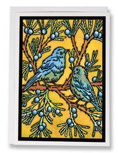 Load image into Gallery viewer, SA188: Bluebirds - Sarah Angst Art Greeting Cards, Giclee Prints, Jewelry, More
