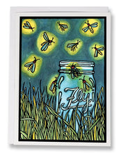 Load image into Gallery viewer, SA190: Fireflies - Sarah Angst Art Greeting Cards, Giclee Prints, Jewelry, More
