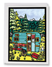Load image into Gallery viewer, SA192: Camping - Sarah Angst Art Greeting Cards, Giclee Prints, Jewelry, More
