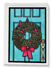 Load image into Gallery viewer, SA196: Wreath - Sarah Angst Art Greeting Cards, Giclee Prints, Jewelry, More
