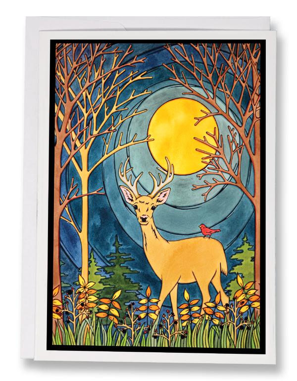 The Deer - 205 - Sarah Angst Art Greeting Cards, Giclee Prints, Jewelry, More