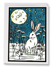 Load image into Gallery viewer, Winter Rabbit - 209 - Sarah Angst Art Greeting Cards, Giclee Prints, Jewelry, More
