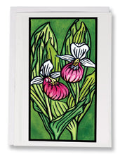 Load image into Gallery viewer, Lady Slippers - 216 - Sarah Angst Art Greeting Cards, Giclee Prints, Jewelry, More

