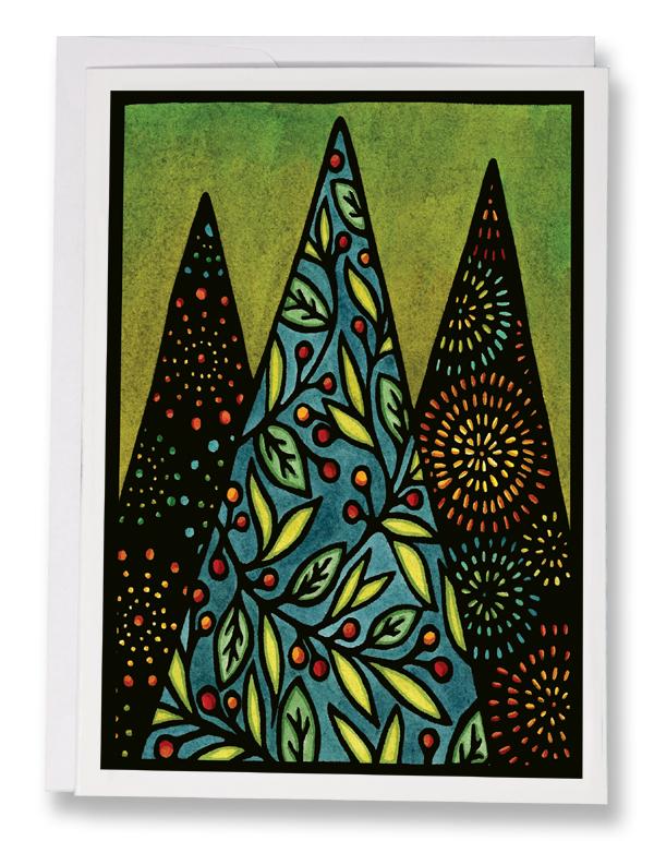 Christmas Trees - 249 - Sarah Angst Art Greeting Cards, Giclee Prints, Jewelry, More